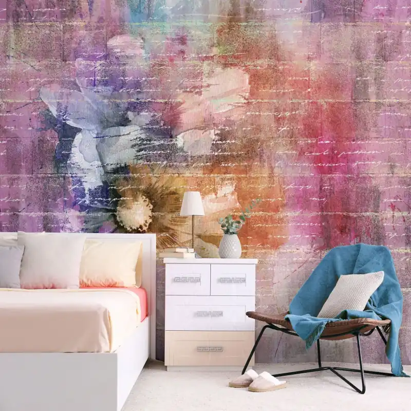 Chris, Colorful, Tecnografica Tapet abstract cu floare, Chris, Colorful Livrare expres