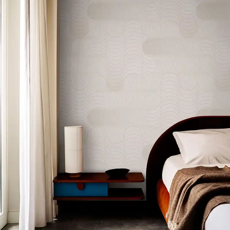 Cel mai bun preț Exclusive Wallpaper / All Over (A), Londonart Tapet Modern cu Design Ondulat - Elegant și Minimalist