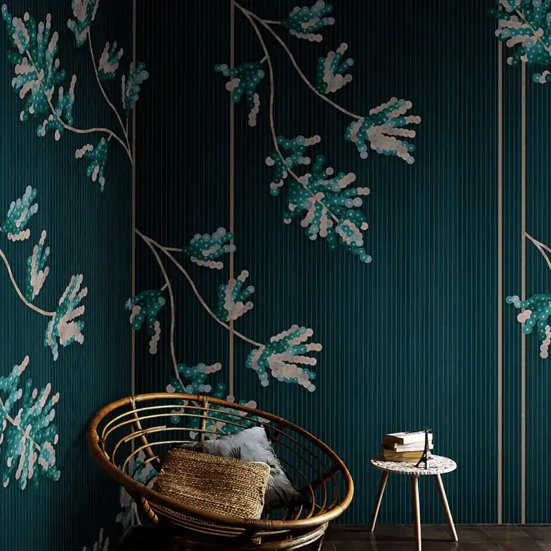 Cumpără acum Exclusive Wallpaper / Broderet (albastru), Londonart Tapet modern cu design geometric rafinat