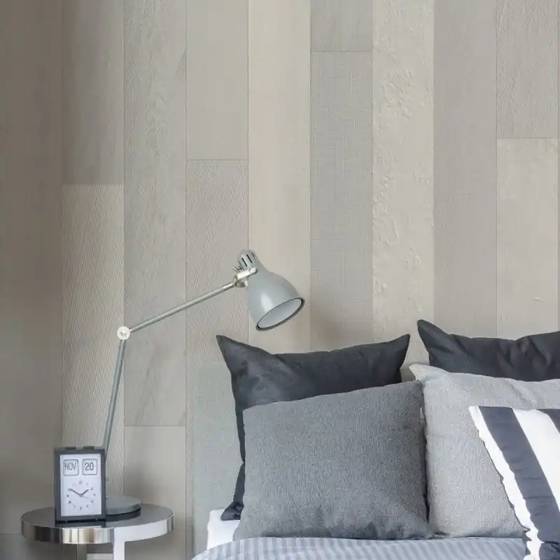 Retur gratuit Bergen, Light Grey, Tecnografica Tapet cu aspect de lemn pentru dormitor