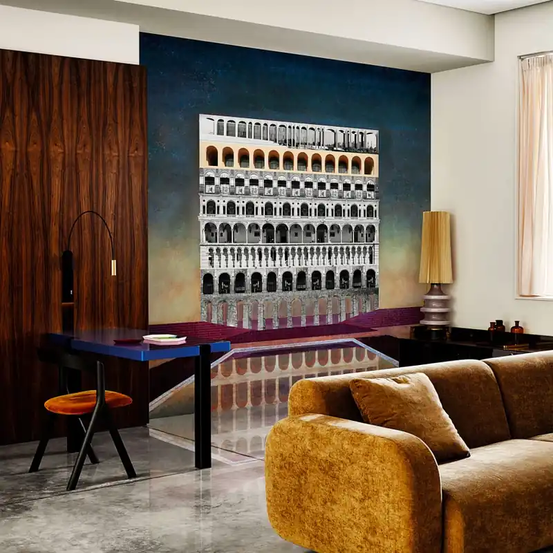 Ofertă de sezon Exclusive Wallpaper / Evoluzione della Civilta Italiana, Londonart Tapet Decorativ Modern cu Design Geometric