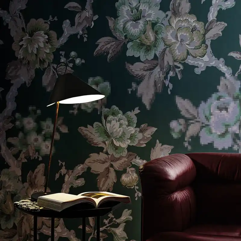 Exclusive Wallpaper / Hors Foyer (verde), Londonart Tapet floral elegant pentru living și dormitor Reducere de preț