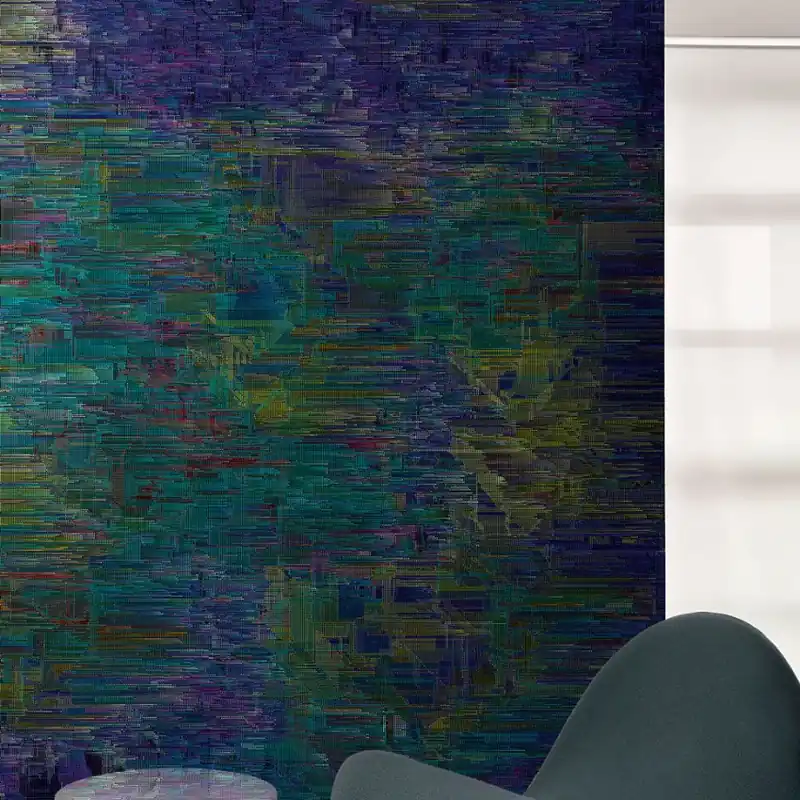 Exclusive Wallpaper / Interference (albastru), Londonart Tapet modern cu design abstract Discount