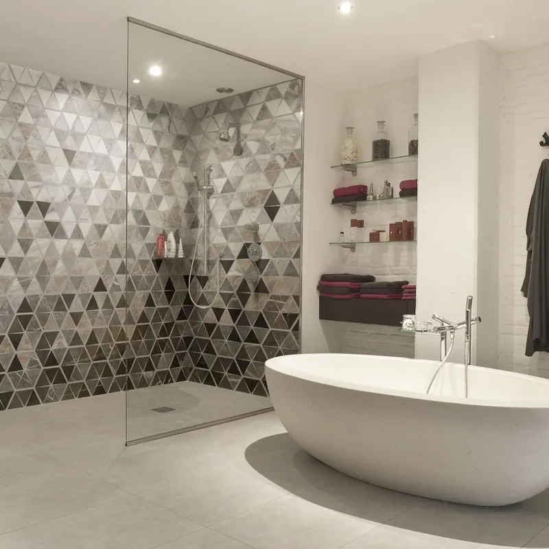 Plată securizată Triables, Brown, Tecnografica Tapet baie modern și elegant