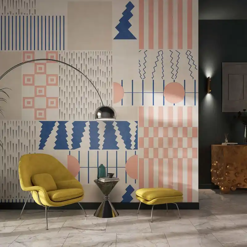 Vezi acum Rubik, Salmon, Tecnografica Tapet modern geometric - Rubik Salmon