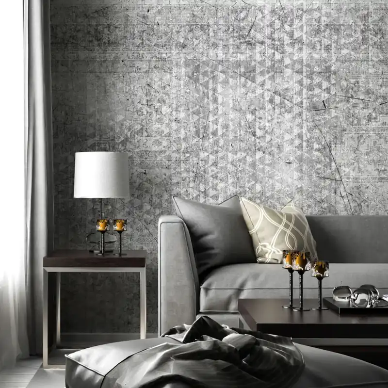 Preț promoțional Qamar, Grey, Tecnografica Tapet Modern cu Design Geometric in Nuante de Gri