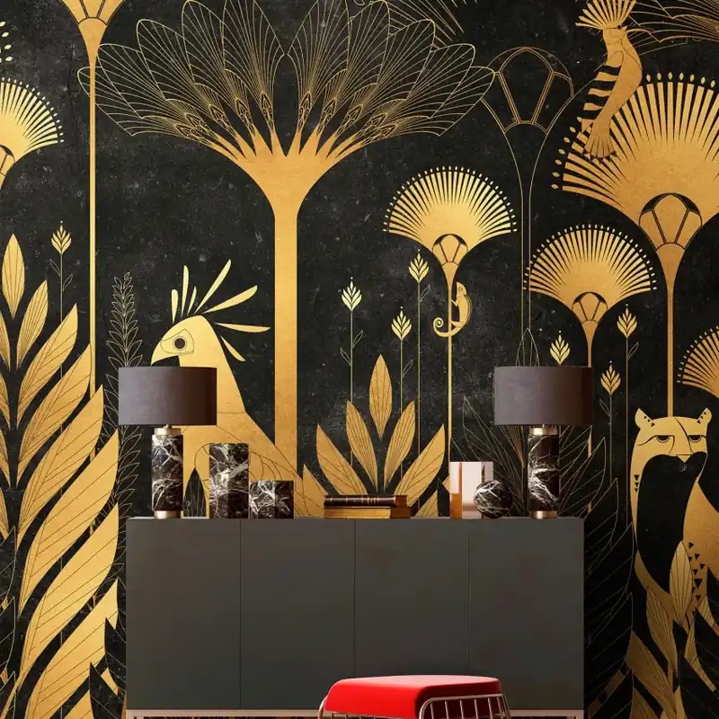 Ra, Black, Tecnografica Tapet modern cu design egiptean - Ra, Black Vezi acum