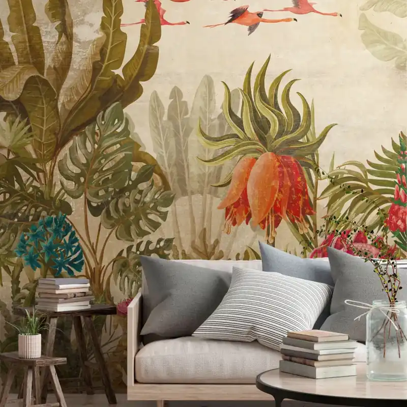 Cumpără acum Colonial, Tecnografica Tapet tropical cu flamingo
