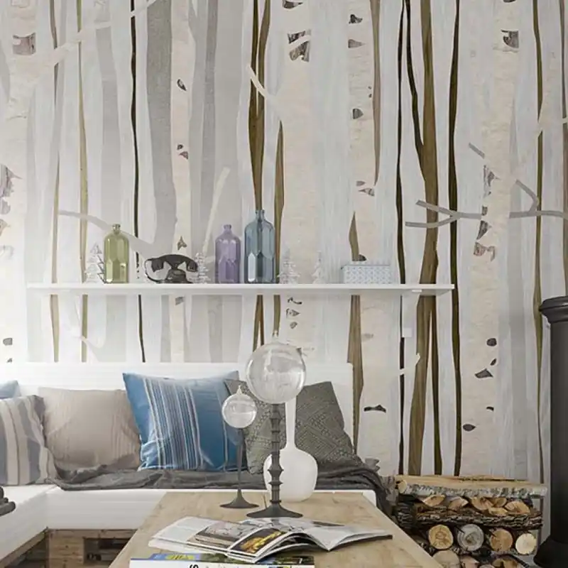 Reducere Alberi Infinity, White, Tecnografica Tapet cu design modern minimalist - Alberi Infinity White