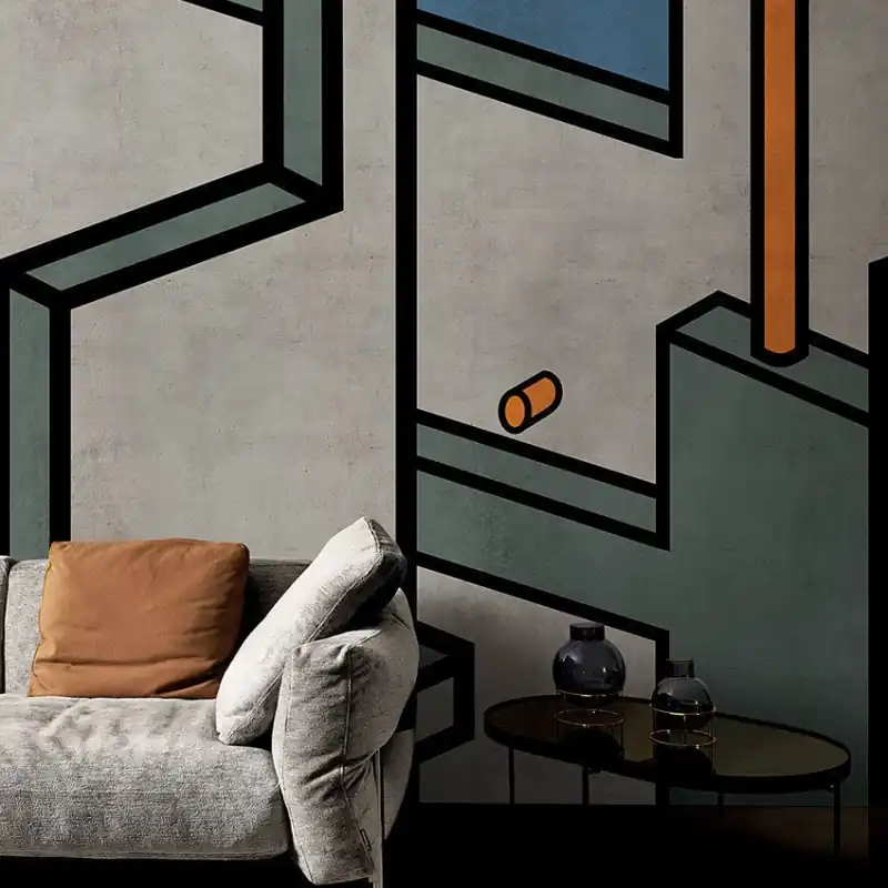 Exclusive Wallpaper / Microcosmo, Londonart Tapet cu Motive Geometrice - Adaugă Personalitate Camerei Tale Mai ieftin