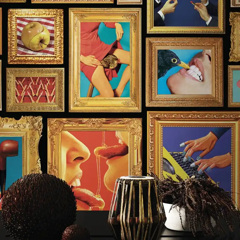 Preț mic Toiletpaper / Family Portrait (negru), Londonart Tapet cu design unic, contine imagini surprinzatoare, cu un stil extravagant și o doză de umor.