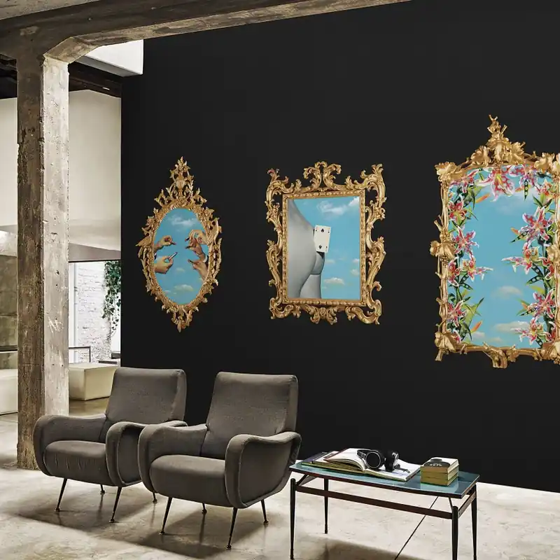 Toiletpaper / Change your view (negru), Londonart Tapet cu design modern și ironic Reduceri