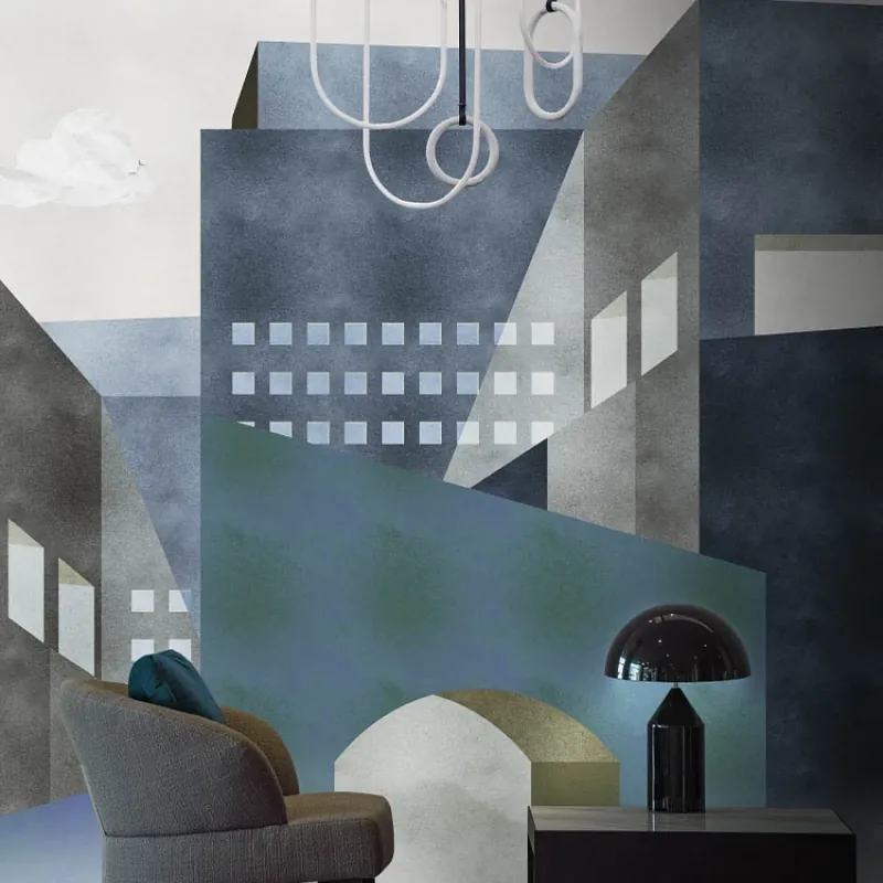 Ofertă exclusivă Neometropolis, idea murale Tapet cu design geometric contemporan