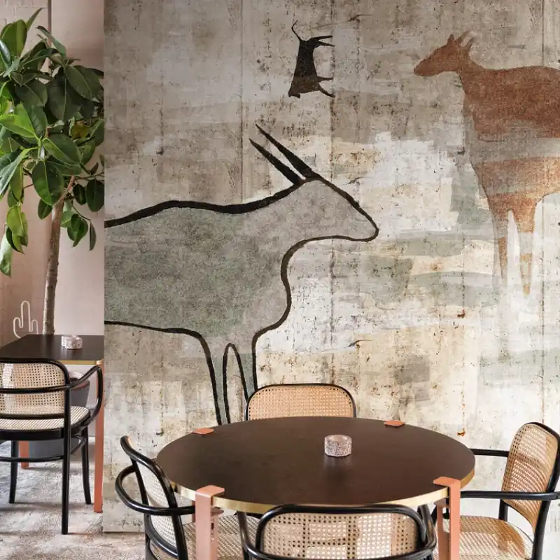 Promoție Africanism, Light, idea murale Tapet modern cu design inspirat din arta primitivă
