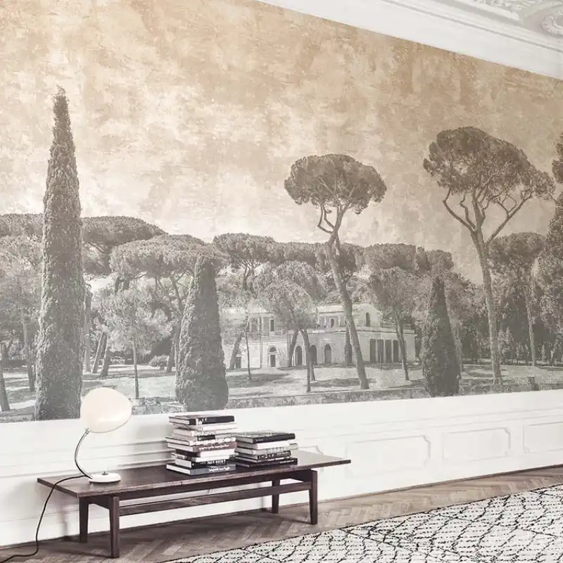 Plată sigură La Hacienda, idea murale La Hacienda - Tapet contemporan cu oaza de verdeata