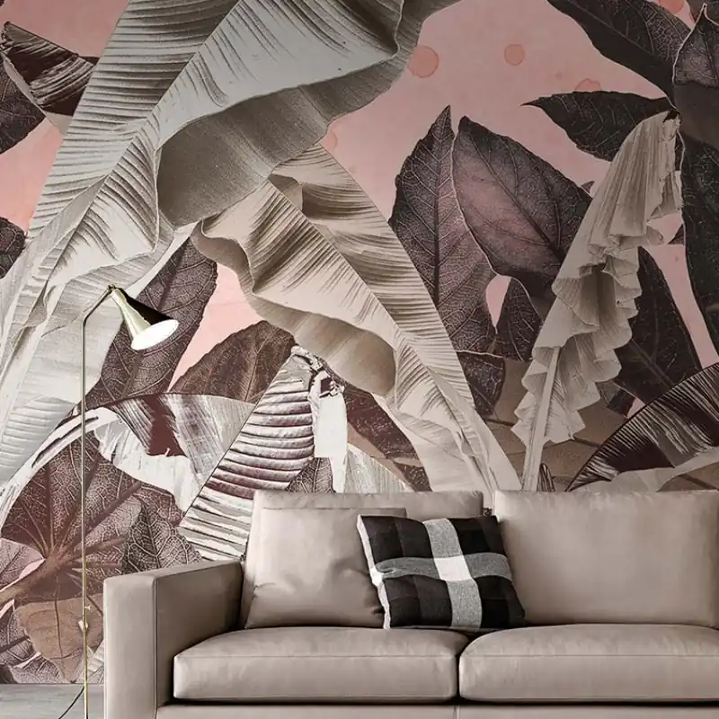 Sunday Mood, idea murale Tapet cu frunze exotice pentru un decor modern si elegant Promoție