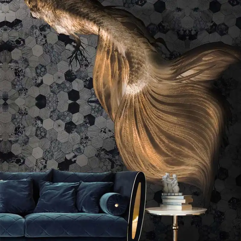 Doar azi Golden Silence, Idea Murale Tapet contemporan cu un design unic si elegant.
