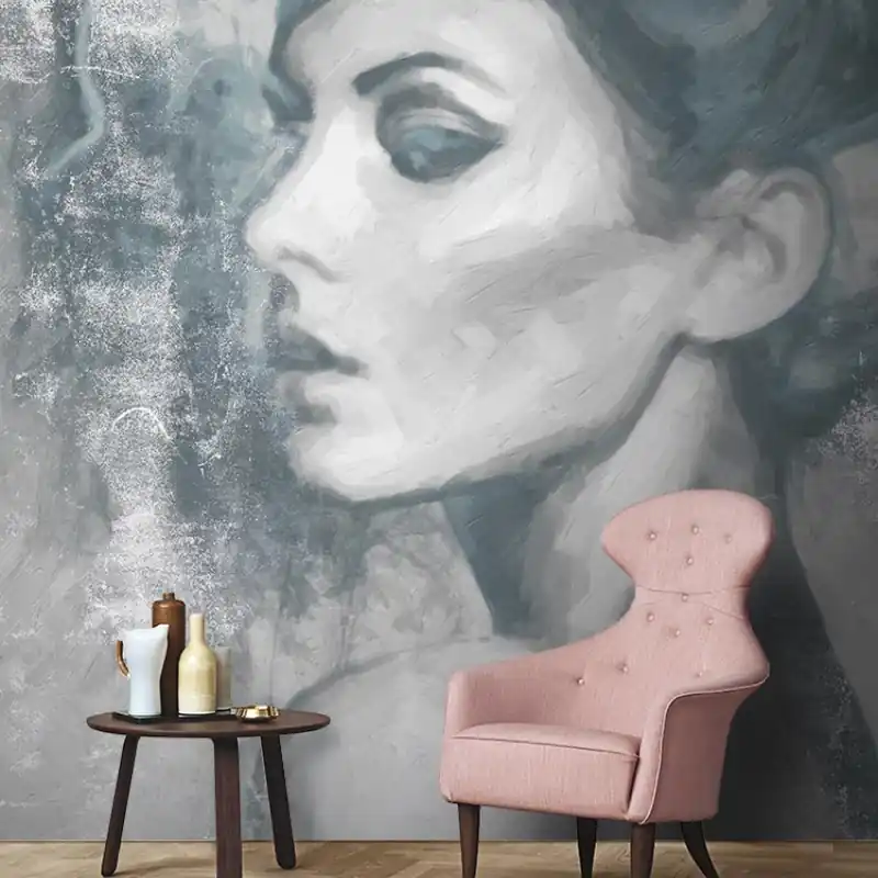 Reduceri Juliet, Idea Murale Tapet contemporan cu portret feminin