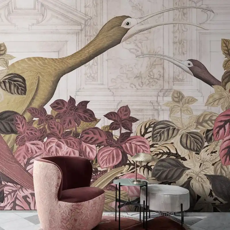 Talking Birds, Idea Murale Tapet Mural Contemporan cu Păsări Exotice Ofertă de sezon