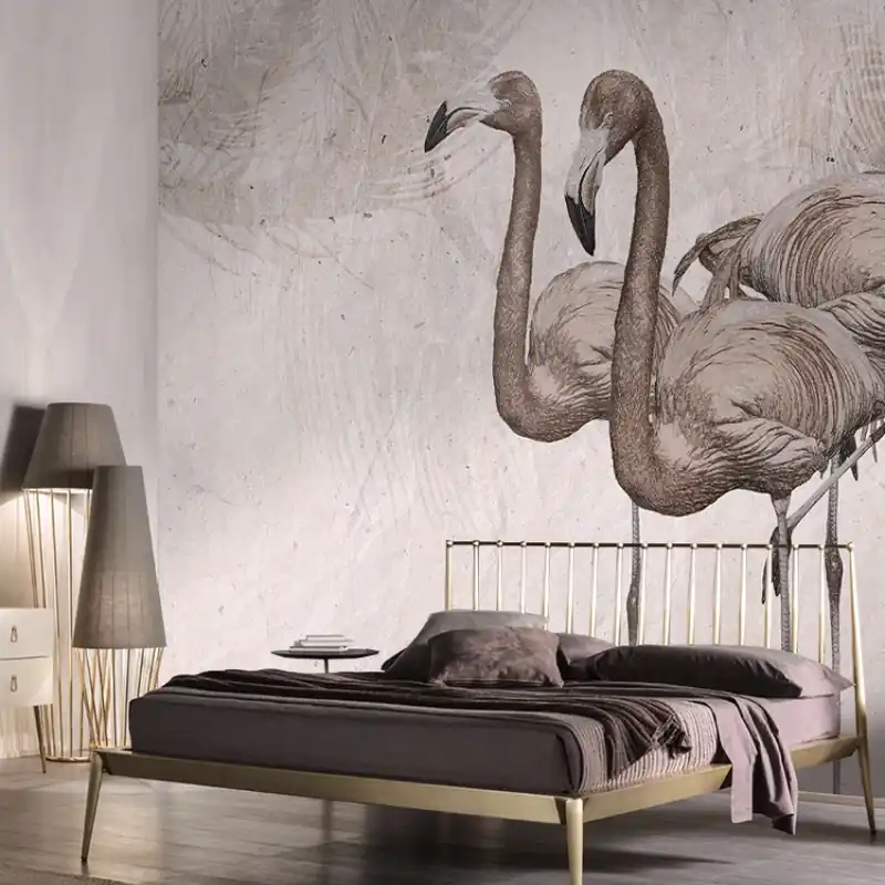 Cel mai bun preț Flamingos, Idea Murale Tapet cu Flamingos pentru un Dormitor Modern