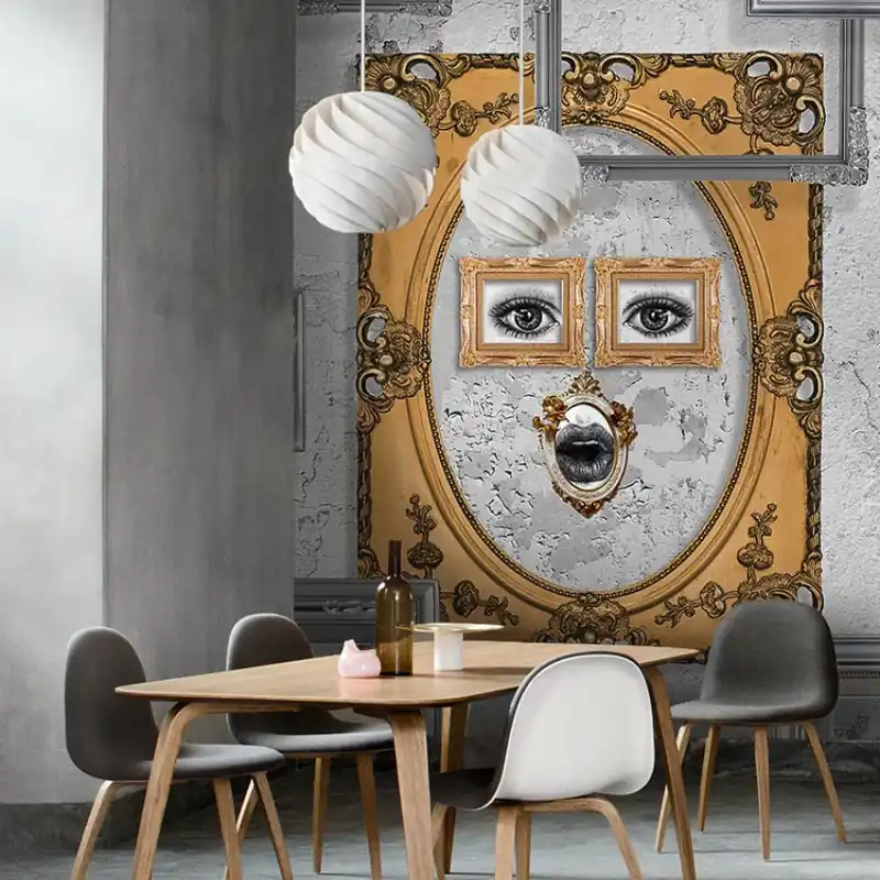 Preț mic Live Frames, Idea Murale Ideea murală contemporană cu rame aurii