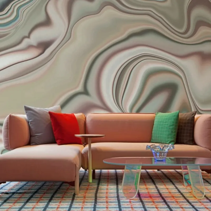 Tres Tintas & Rebel Walls, Marble Mural Tapet Modern cu Design Abstract din Marmură Plată sigură