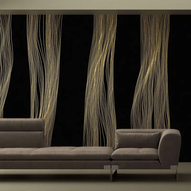 Reduceri Lineation LI1.01.EG, Exiguous Gold - YO2 design Tapet modern cu design abstract