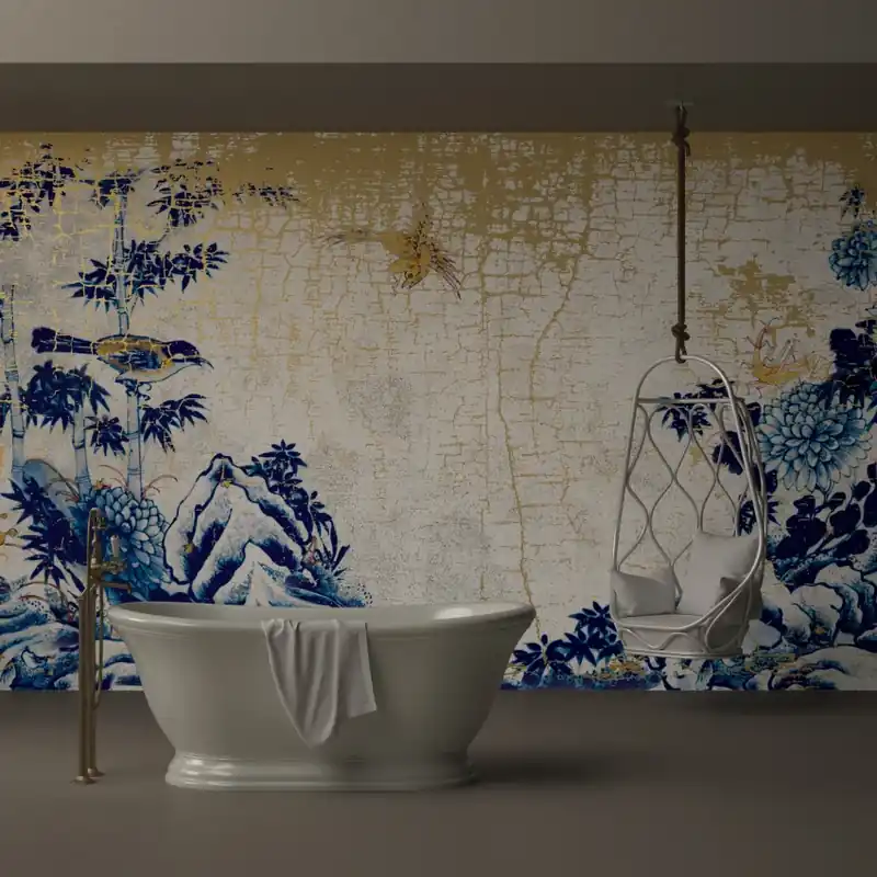 Noutate Kintsukuroi KI1.01, Stannic Gold - YO2 design Tapet cu design floral elegant - Kintsukuroi KI1.01, Stannic Gold - YO2 design