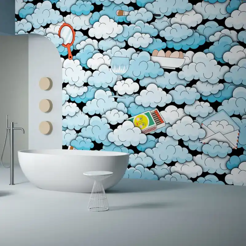 Elements / Air EL1.01.1 - YO2 design Tapet modern cu nori de diverse culori Livrare rapidă