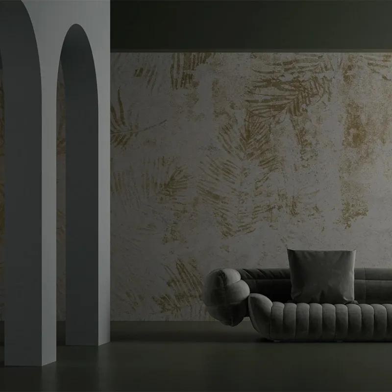 Sylvan BD1.06, Stannic Gold - YO2 design Tapet modern cu design minimalist si accente aurii Disponibil imediat