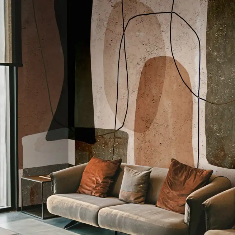 Primordial Forms, Idea Murale Tapet Contemporan cu Design Abstract Plată sigură