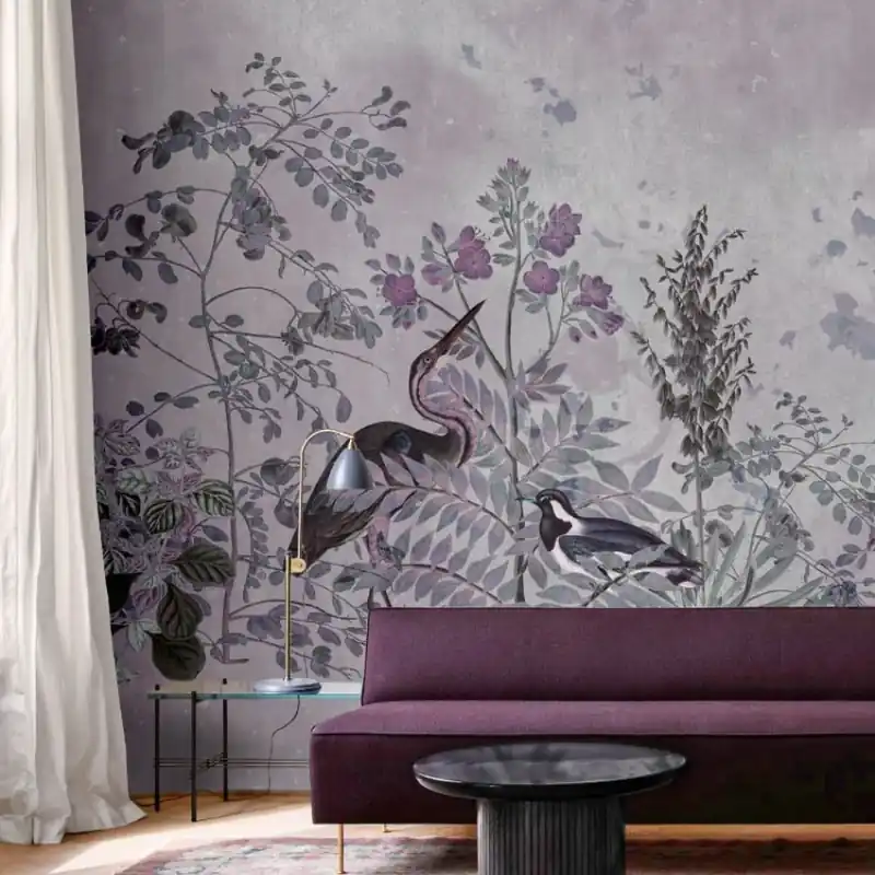 Ofertă de sezon Il Vincitore, Idea Murale Tapet floral cu pasăre - design contemporan