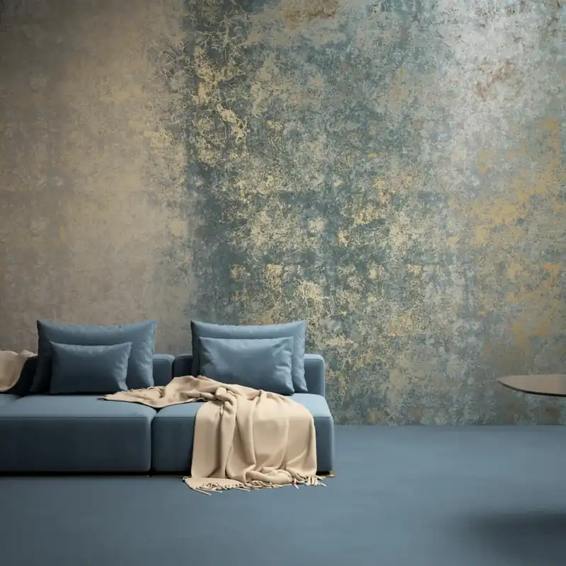 Solid States SS1.08.SG, Stannic Gold - YO2 design Tapet modern cu design abstract în nuanțe de auriu și gri Retur gratuit