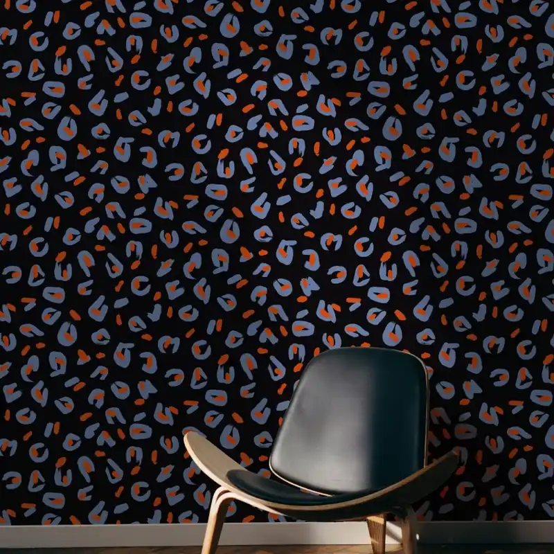 Funky Leopard, Black, TresTintas 5mp / rola Tapet Modern Funky Leopard Black Preț promoțional