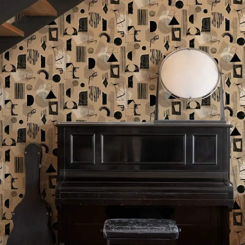 Ultima șansă Brave Partiture, Kraft, TresTintas 5mp / rola Tapet lavabil - Design modern și elegant