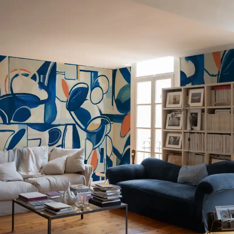 Cumpărături sigure Giant Abstract, Blue, TresTintas Giant Abstract, Blue - Un tapet modern pentru casa ta