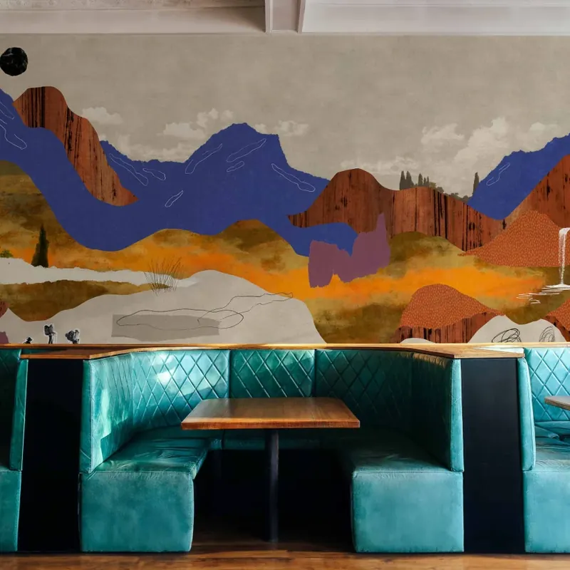Livrare rapidă Landscape Collage, Beige, TresTintas Tapet cu design modern Landscape Collage, Beige