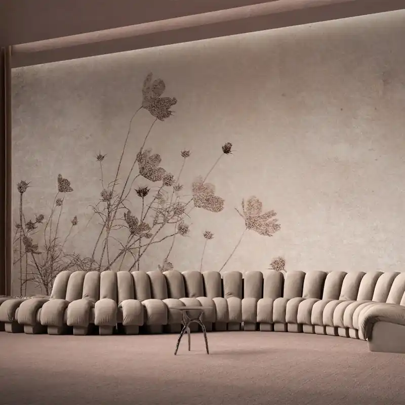 Promoție Botany Stories BOS1.02.1 - YO2 design Tapet modern cu design minimalist si flori delicate