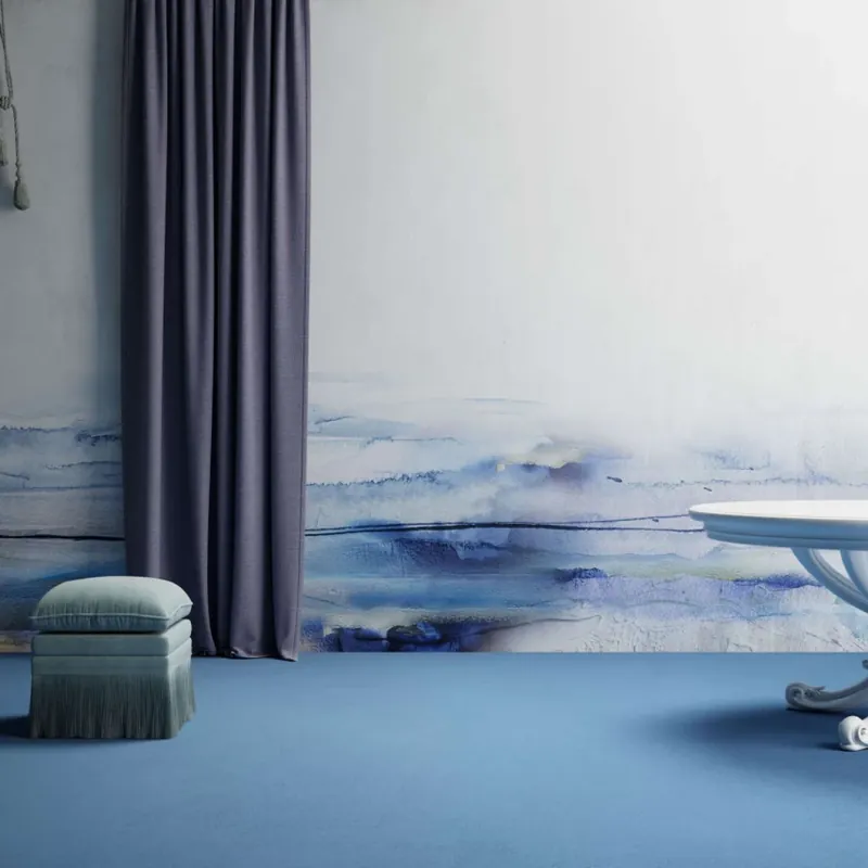 Maudlin CO1.04.1 - YO2 design Tapet modern cu design abstract in nuante de albastru si gri Premium