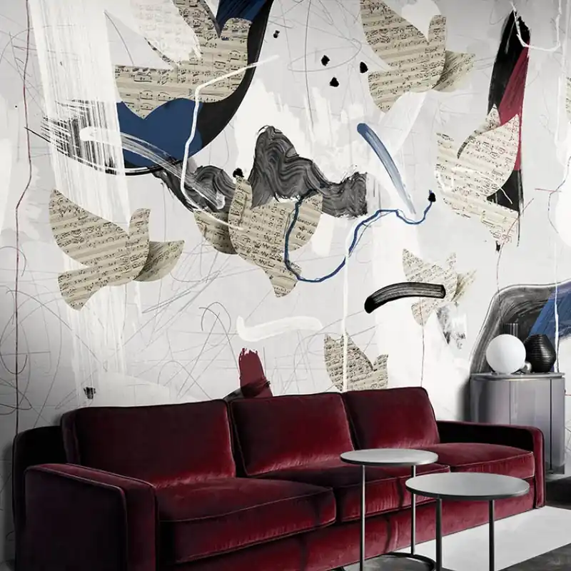 Dreamspace III, Idea Murale Tapet modern cu păsări abstracte Livrare expres