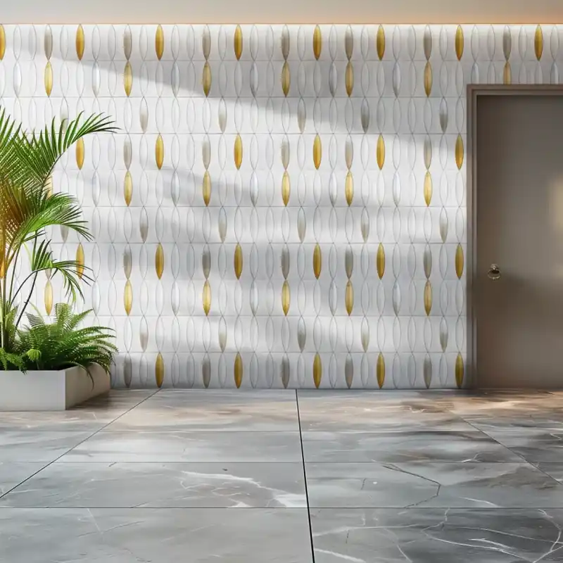 Panou 3D Oasis, ipsos, 23.8x10cm / 23.2x4.8, Modulo Panouri Decorative 3D pentru un Interior Modern Doar azi