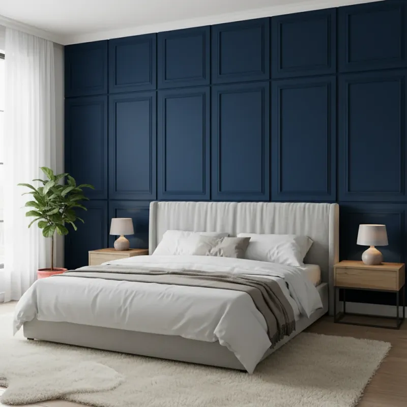 Popular Panou MDF Agora, Oxford Blue, Mat Panou Decorativ MDF Oxford Blue Mat