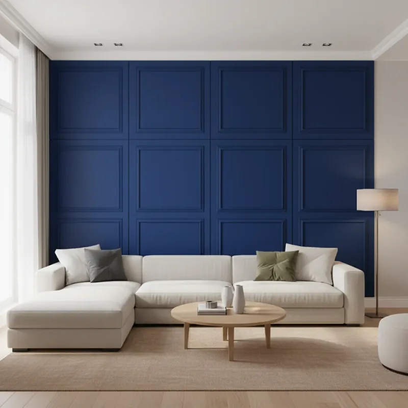 Panou MDF Agora, Midnight Blue, Mat Panou Decorativ MDF Midnight Blue Mat Premium