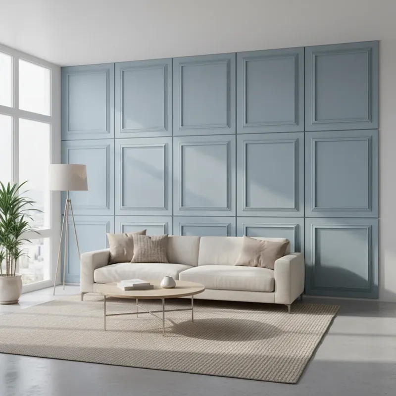 Ofertă Panou MDF Agora, Pigeon Blue, Mat Panou Decorativ MDF Pigeon Blue Mat