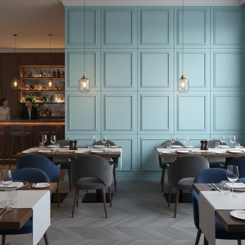 Panou MDF Agora, Sky Blue, Mat Panou Decorativ MDF Mat Bleu Ciel Disponibil imediat