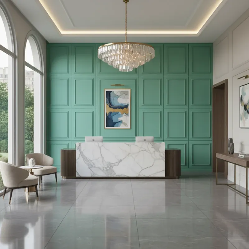 Panou MDF Agora, Aquamarine Green, Mat Panou MDF Verde Acvatic Mat Retur gratuit