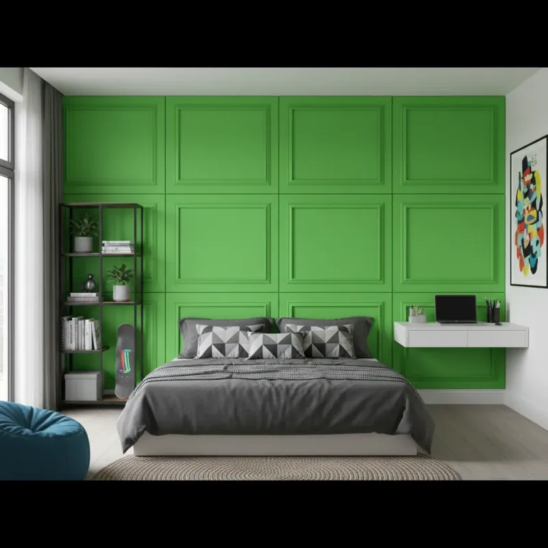 Panou MDF Agora, Lime Green, Mat Panou Decorativ MDF Lime Green Mat Plată securizată