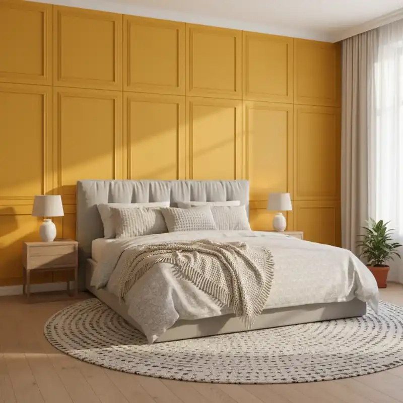 Panou MDF Agora, Sun Yellow, Mat Panou Decorativ MDF Galben Soare Mat Bestseller