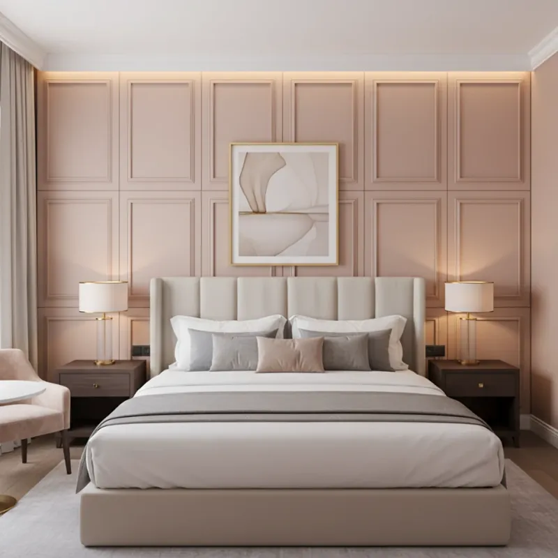 Livrare rapidă Panou MDF Agora, Cantaloupe Pink, Mat Panou decorativ MDF roz piersică mat