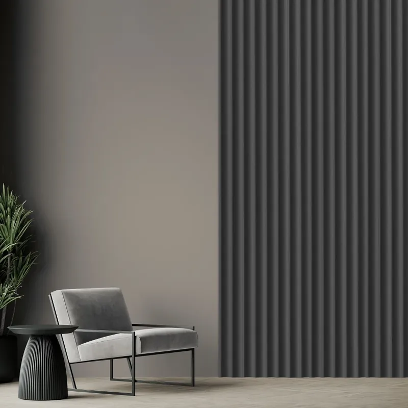 Reduceri Riflaj decorativ Velutto, Shadow Grey, 270x25cm, Lamelio Eleganță Răcoritoare cu Panouri Decorative Riflate